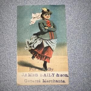 Rare  VICTORIAN TC DINGMAN SOAP- LADY ROLLER SKATING. James Bailey & Son